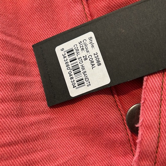 Coral High Waist Bandits Shorts - Picture 2 of 3